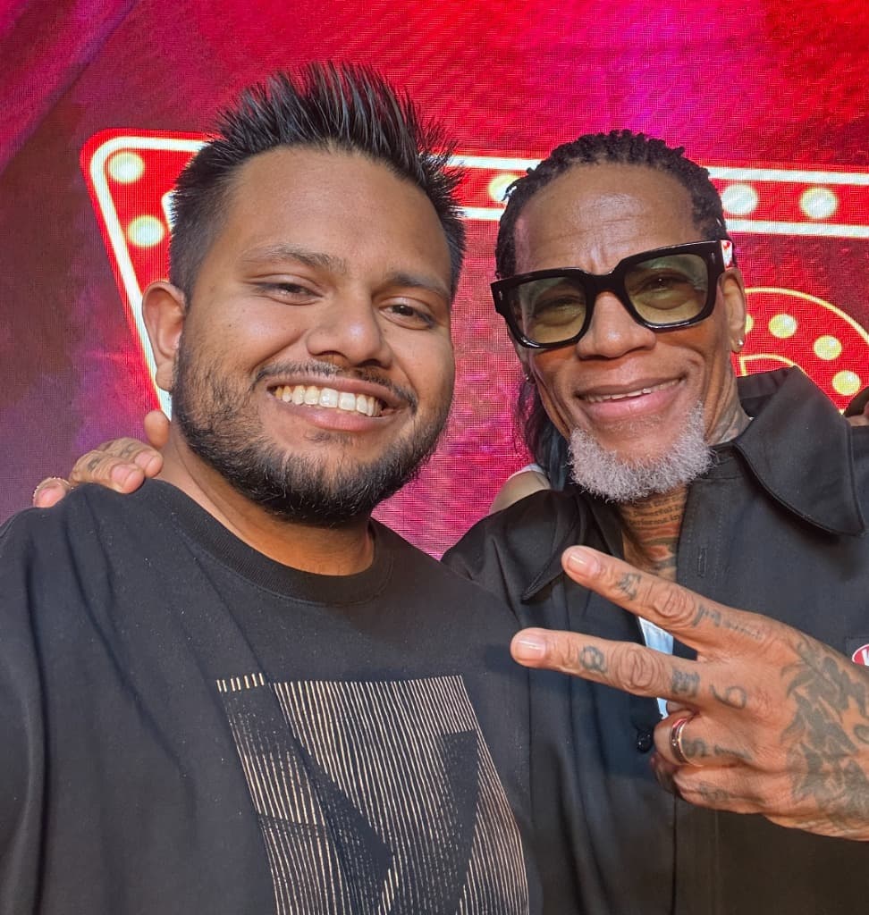 Vinayak with DL HUGHLEY